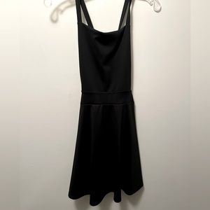 Boohoo Pinafore Dress in Black